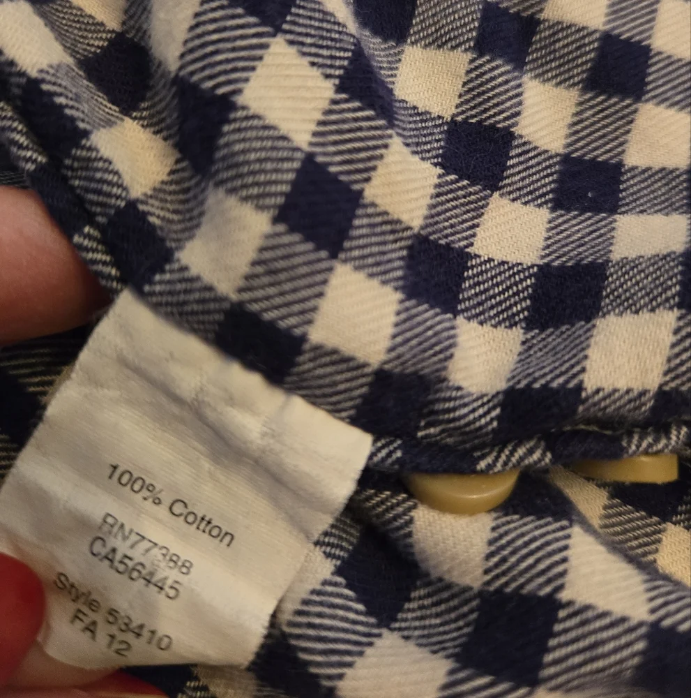 J. Crew Blue and White Checkered Button Down Shirt